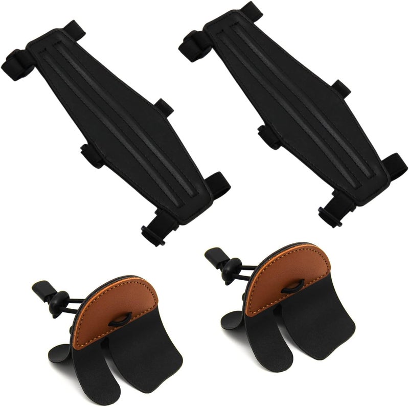 DEERACE Archery Arm Guards & Finger Tab, Leather Finger Arm Protector for Recurve Bow Compound Bow Hunting Bow, Archery Accessories for Shooting Practice Gear - Image 1